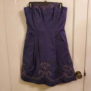 Lilly Pulitzer strapless embroidered bubble dress